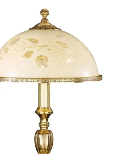 Настольная лампа P 6308 M Reccagni Angelo бежевая 1 лампа, основание золотое металл в стиле классический  фото 2