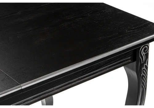 Стол деревянный Каллисто патина серебро 309304 Woodville столешница чёрная из мдф шпон фото 7
