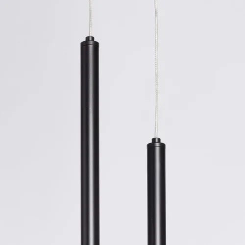 Светильник подвесной LED Ракурс 631018502 DeMarkt чёрный 1 лампа, основание чёрное в стиле хай-тек современный каскад трубочки фото 4