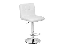 Барный стул Paskal white / chrome 15436 Woodville, белый/экокожа, ножки/металл/хром, размеры - *1090***430*530