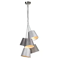 Светильник подвесной Martinez GRLSP-8071 Lussole серый 5 ламп, основание никель в стиле модерн 