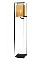 Торшер лофт Sansa 21722/01/30 Lucide  чёрный матовый золото 1 лампа, основание чёрное в стиле лофт современный
