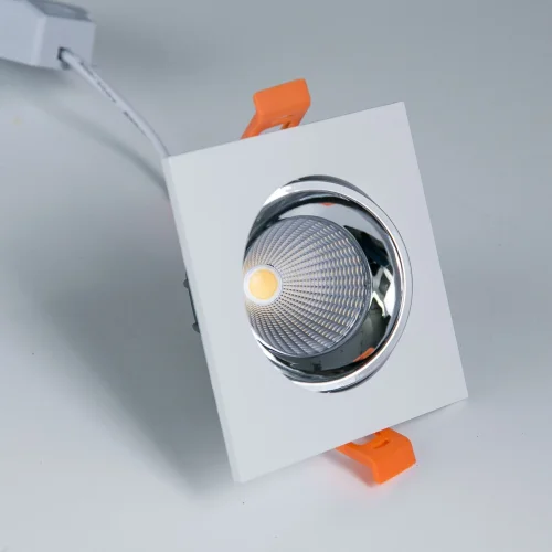Светильник точечный LED Альфа CLD001KNW1 Citilux белый 1 лампа, основание хром белое в стиле модерн  фото 3