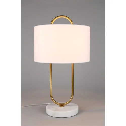Настольная лампа Selesta APL.635.04.01 Aployt белая 1 лампа, основание бронзовое металл в стиле современный  фото 2