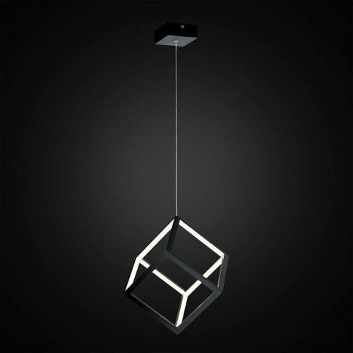 Светильник подвесной LED Куб CL719201 Citilux чёрный 1 лампа, основание чёрное в стиле хай-тек современный куб фото 2