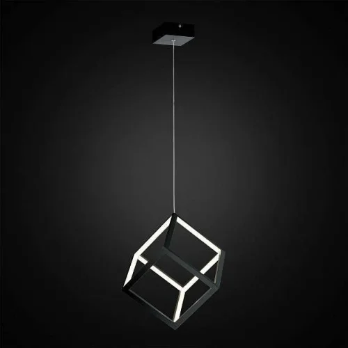 Светильник подвесной LED Куб CL719201 Citilux чёрный на 1 лампу, основание чёрное в стиле хай-тек современный куб фото 2