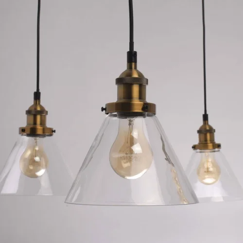 Светильник подвесной лофт Фьюжн 392017805 MW-Light прозрачный на 5 ламп, основание чёрное в стиле лофт spider паук фото 2