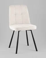 Стул Trell, кремовый, сиденье УТ000040521 Stool Group, кремовый/рогожка, ножки/металл/чёрный, размеры - *855****