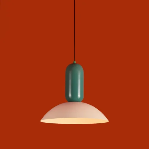 Светильник подвесной Lotus FR5551PL-01WG Freya разноцветный белый на 1 лампу, основание чёрное в стиле джапанди современный мемфис фото 8