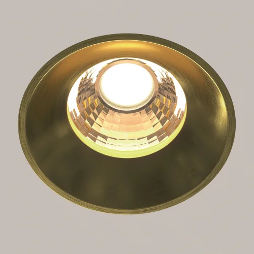 Светильник точечный LED Round DL058-12W3K-TRS-BS Maytoni латунь на 1 лампу, основание латунь в стиле современный для затирки фото 11