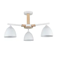 Люстра потолочная Colange 8095/3C Lumion белая на 3 лампы, основание белое в стиле скандинавский 