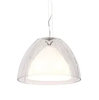 Светильник подвесной Arvilla LDP 678-1 WT Lumina Deco прозрачный 1 лампа, основание белое в стиле современный 