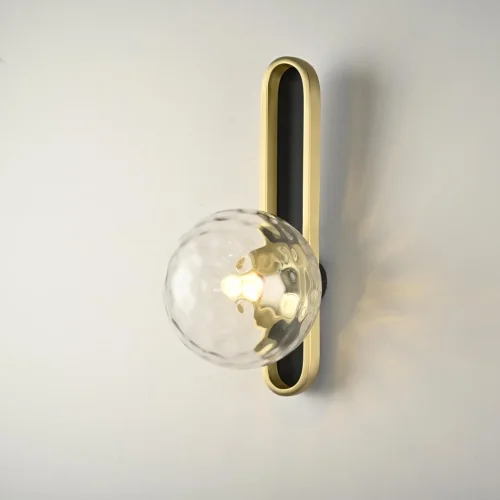 Бра Dixon 229035-22 ImperiumLoft прозрачный на 1 лампа, основание золотое в стиле  молекула шар фото 11