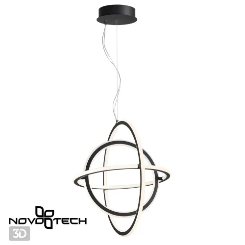 Светильник подвесной LED с пультом Ondo 359171 Novotech чёрный 1 лампа, основание чёрное в стиле хай-тек с пультом фото 7