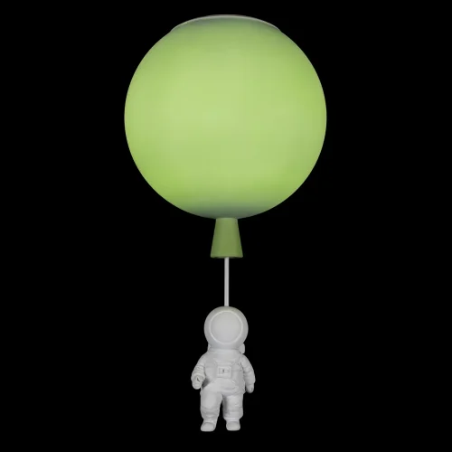 Светильник потолочный Cosmo 10044/200 Green LOFT IT зелёный 1 лампа, основание белое в стиле современный космонавт фото 2