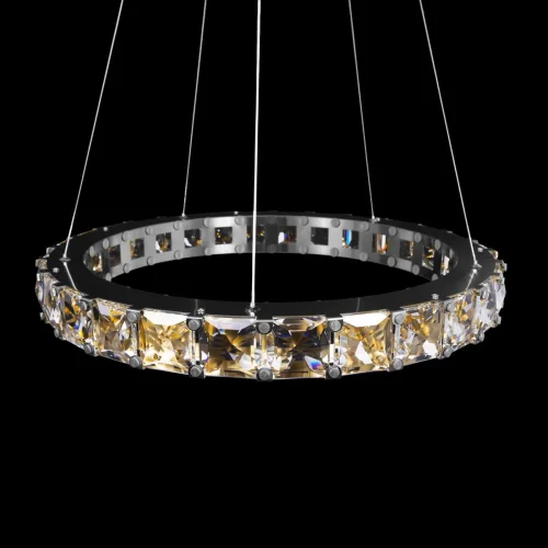 Светильник подвесной LED Tiffany 10204/600 Chrome LOFT IT прозрачный 1 лампа, основание хром в стиле современный кольца фото 4