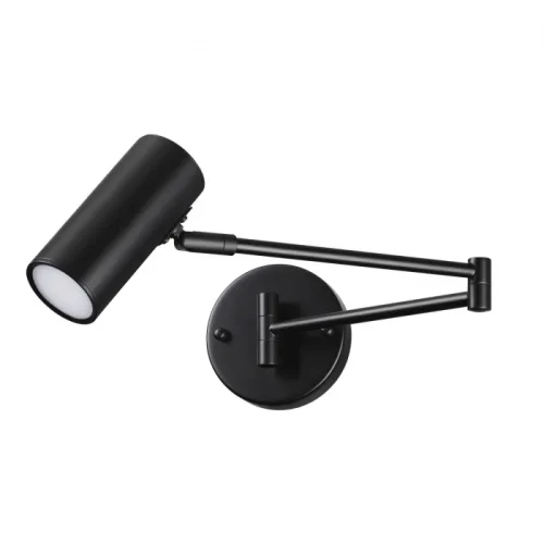 Бра Razio 4376/1W Odeon Light чёрный на 1 лампу, основание чёрное в стиле хай-тек для чтения гибкая ножка