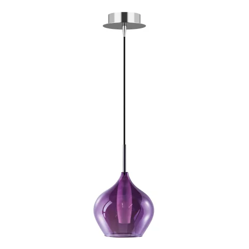 Светильник подвесной Pentola 803049 Lightstar фиолетовый 1 лампа, основание хром в стиле арт-деко 