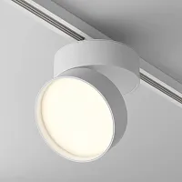 Трековый светильник Onda 3000K 18Вт 120° Single phase track system Unity TR007-1-18W3K-W-1 Maytoni белый для шинопроводов серии Single phase track system Unity белый