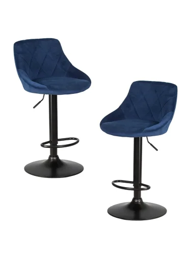 Стул барный набор 2 шт. SET-2 5007_BlackBase-LM LOGAN BLACK, цвет сиденья синий (MJ9-117), цвет основания черный Dobrin, /велюр, ножки/металл/чёрный, размеры - 840*1060***455*480 Стул барный набор 2 шт. SET-2 5007_BlackBase-LM LOGAN BLACK, цвет сиденья синий (MJ9-117), цвет основания черный Dobrin, /велюр, ножки/металл/чёрный, размеры - 840*1060***455*480