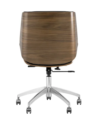 Кресло офисное TopChairs Crown, черное УТ000030887 Stool Group, чёрный/экокожа, ножки/металл/хром, размеры - ****600*620 фото 6