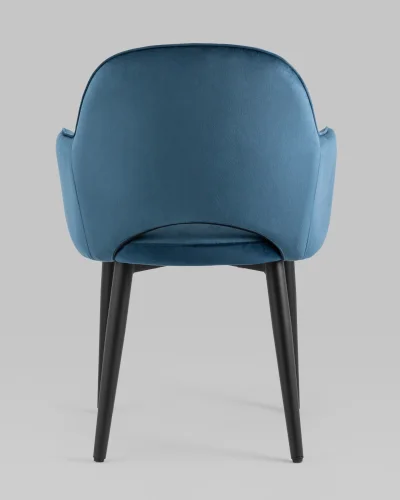 Стул Венера NEW, велюр сине-зеленый УТ000037244 Stool Group, синий зелёный/велюр, ножки/металл/чёрный, размеры - ****585*645 фото 7