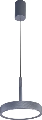 Светильник подвесной LED Piller 4508-1P Favourite серый на 1 лампу, основание серое в стиле хай-тек современный 
