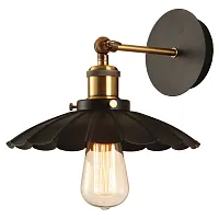 Бра лофт LSP-9102 Lussole чёрный 1 лампа, основание бронзовое чёрное в стиле лофт 