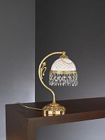 Настольная лампа P 7100 P Reccagni Angelo белая 1 лампа, основание золотое латунь металл в стиле классический 