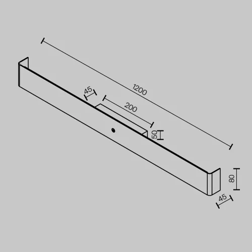 Бра LED Bracket MOD492WL-L20BK Maytoni чёрный на 1 лампу, основание чёрное в стиле современный отражённый свет фото 5