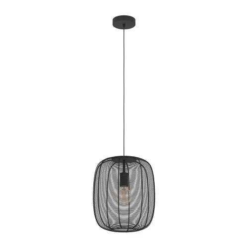 Светильник подвесной Rinroe 43965 Eglo чёрный 1 лампа, основание чёрное в стиле лофт современный 