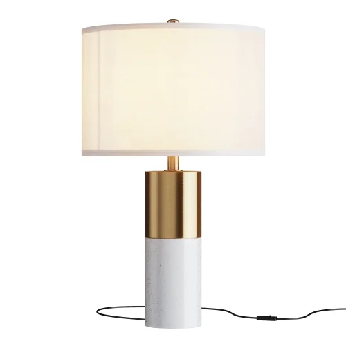 Настольная лампа Bianco Z030TL-01BS Maytoni белая 1 лампа, основание латунь металл в стиле современный  фото 2