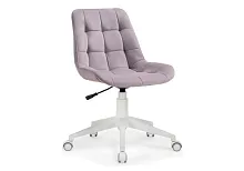 Компьютерное кресло Келми 1 светло-лиловый / белый 518293 Woodville, фиолетовый/велюр, ножки/пластик/белый, размеры - *880***510*610