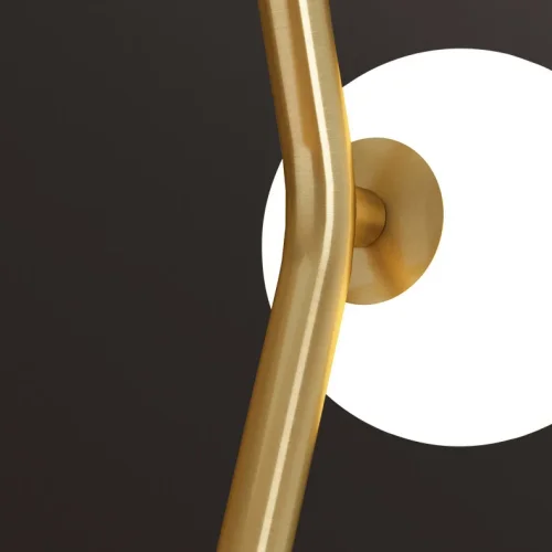 Светильник подвесной MATHIA MORE 212205-23 ImperiumLoft белый на 6 ламп, основание латунь в стиле современный фото 3 Светильник подвесной MATHIA MORE 212205-23 ImperiumLoft белый на 6 ламп, основание латунь в стиле современный фото 3