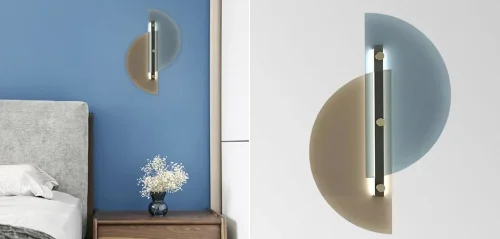Бра Papillon Lamp ARFLEX 144373-22 ImperiumLoft голубой на 1 лампу, основание латунь в стиле современный фото 3
