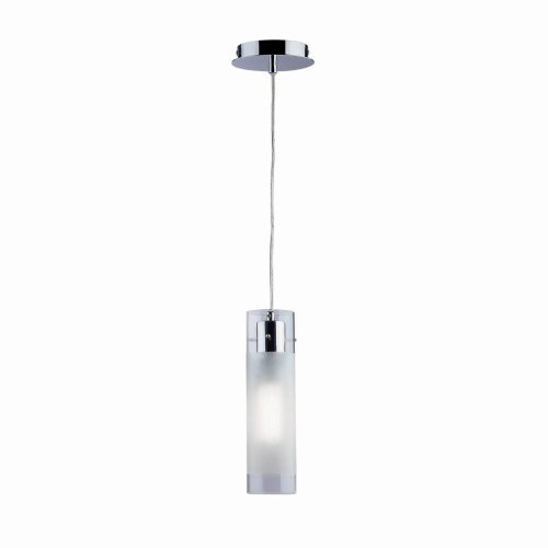 Светильник подвесной FLAM SP1 SMALL Ideal Lux прозрачный 1 лампа, основание хром в стиле современный трубочки