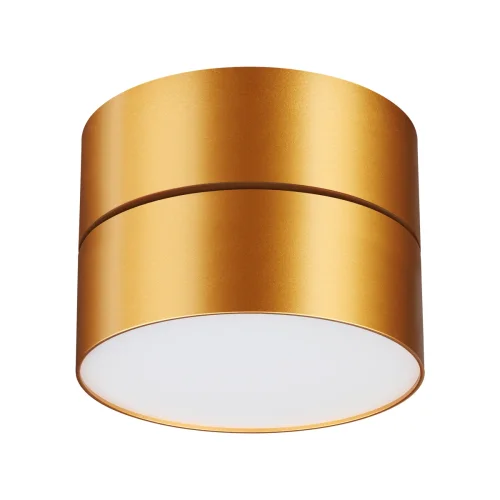 Светильник накладной LED Prometa 358751 Novotech матовый золото 1 лампа, основание матовое золото в стиле модерн круглый фото 3