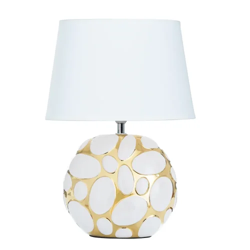 Настольная лампа Poppy A4063LT-1GO Arte Lamp белая 1 лампа, основание золотое белое керамика в стиле прованс современный 