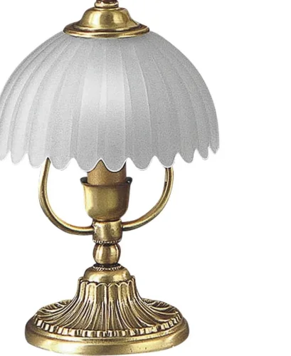 Настольная лампа P 3620 Reccagni Angelo белая 1 лампа, основание античное бронза латунь металл в стиле классический  фото 2