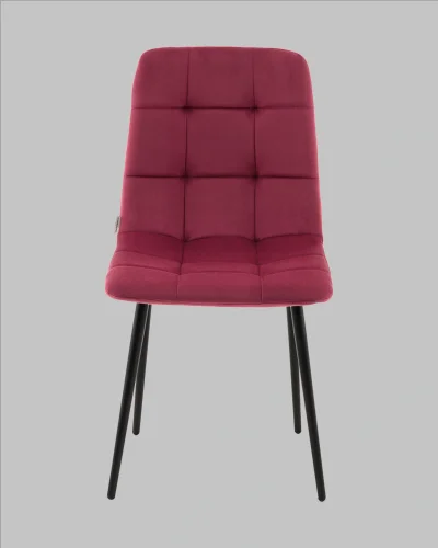 Стул Одди NEW велюр красный УТ000041289 Stool Group, красный/велюр, ножки/металл/чёрный, размеры - ***** фото 2