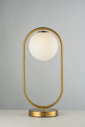 Настольная лампа Candiolo H 4.1.T1 B Arti Lampadari белая 1 лампа, основание золотое металл в стиле современный  фото 3