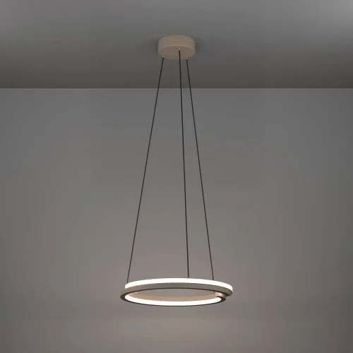 Светильник подвесной LED Mezzomonte 901824 Eglo бежевый на 1 лампу, основание бежевое в стиле современный хай-тек кольца фото 6 Светильник подвесной LED Mezzomonte 901824 Eglo бежевый на 1 лампу, основание бежевое в стиле современный хай-тек кольца фото 6