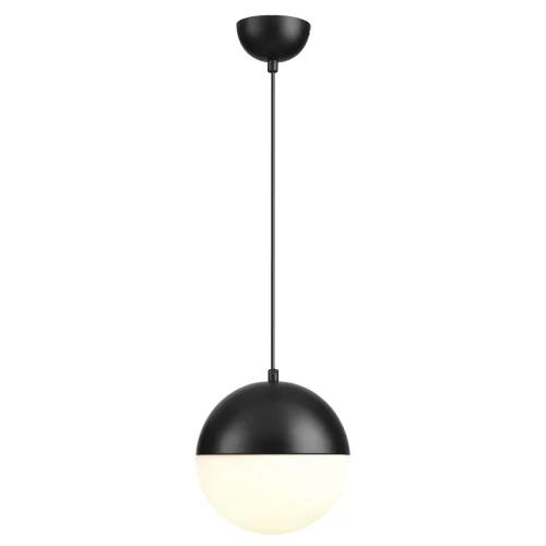 Светильник подвесной Pinga 4958/1A Odeon Light белый 1 лампа, основание чёрное в стиле современный шар фото 2