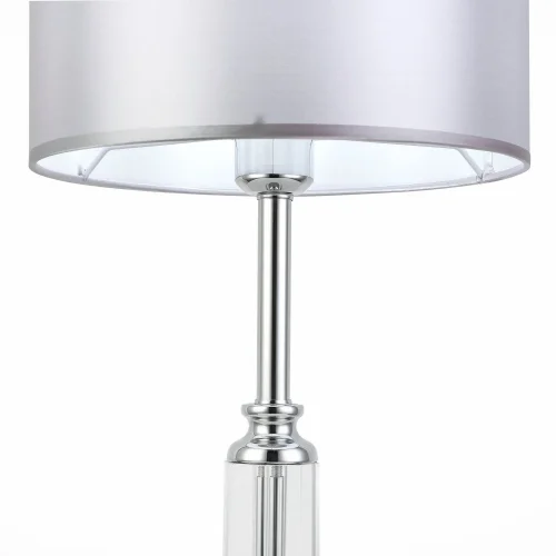 Настольная лампа Snere SLE107204-01 Evoluce белая серая 1 лампа, основание хром металл стекло в стиле современный  фото 4