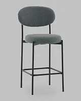 Стул полубарный Бриф DD букле темно-серый УТ000041506 Stool Group, серый/букле, ножки/сталь/чёрный, размеры - *****