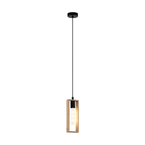Светильник подвесной лофт Littleton 49473 Eglo коричневый бежевый 1 лампа, основание чёрное в стиле кантри лофт 