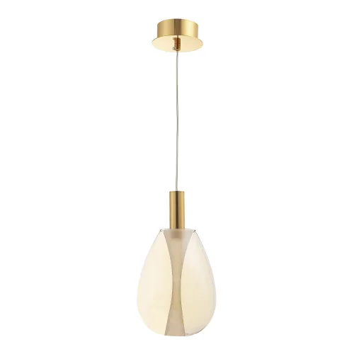 Светильник подвесной LED GAUDI SP4W LED AMBER Crystal Lux янтарный 1 лампа, основание золотое в стиле современный  фото 2