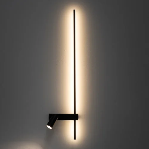 Бра с выключателем Easy Right 11426-NW Nowodvorski чёрный на 1 лампу, основание чёрное в стиле современный для чтения отражённый свет фото 2