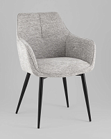 Стул обеденный Lynet, светло-серый УТ000039281 Stool Group, серый/рогожка, ножки/металл/чёрный, размеры - *****