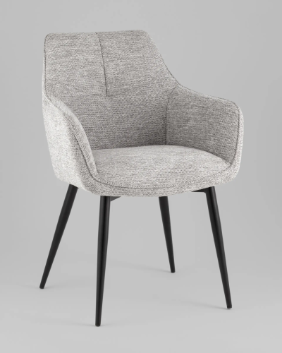 Стул обеденный Lynet, светло-серый УТ000039281 Stool Group, серый/рогожка, ножки/металл/чёрный, размеры - *****